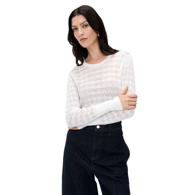 Veronika Maine Lacy Puff Sleeve Knit image number 0